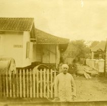 Man in front of Building